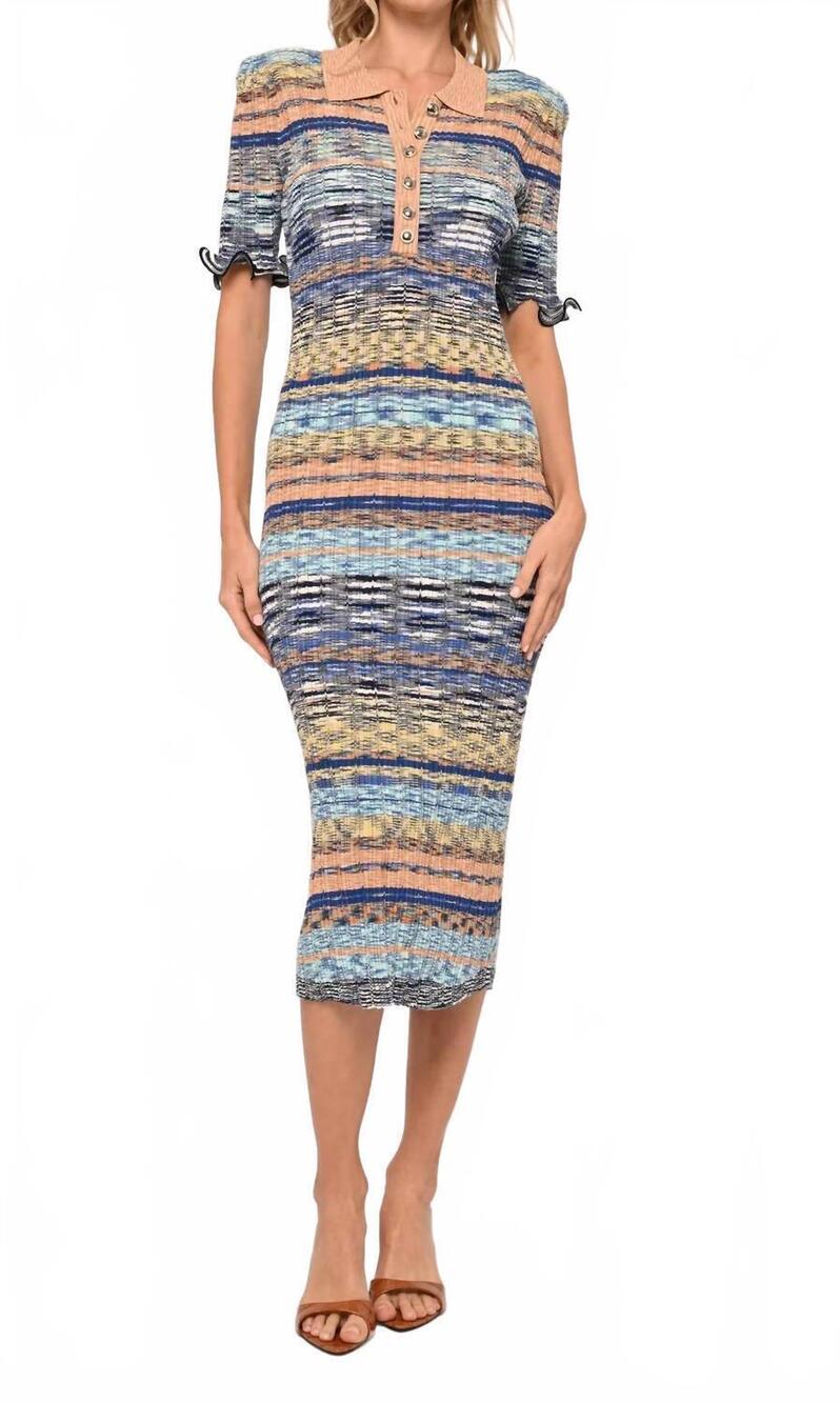 NEW LOVE THE LABEL faye knit dress in multi space dye